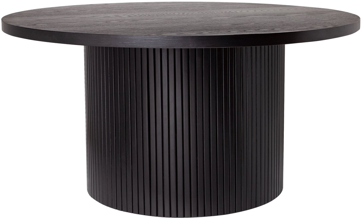 Merax Ronde Salontafel – Massief Eiken Hout en MDF – 90x45 cm – Landelijk en Modern Design