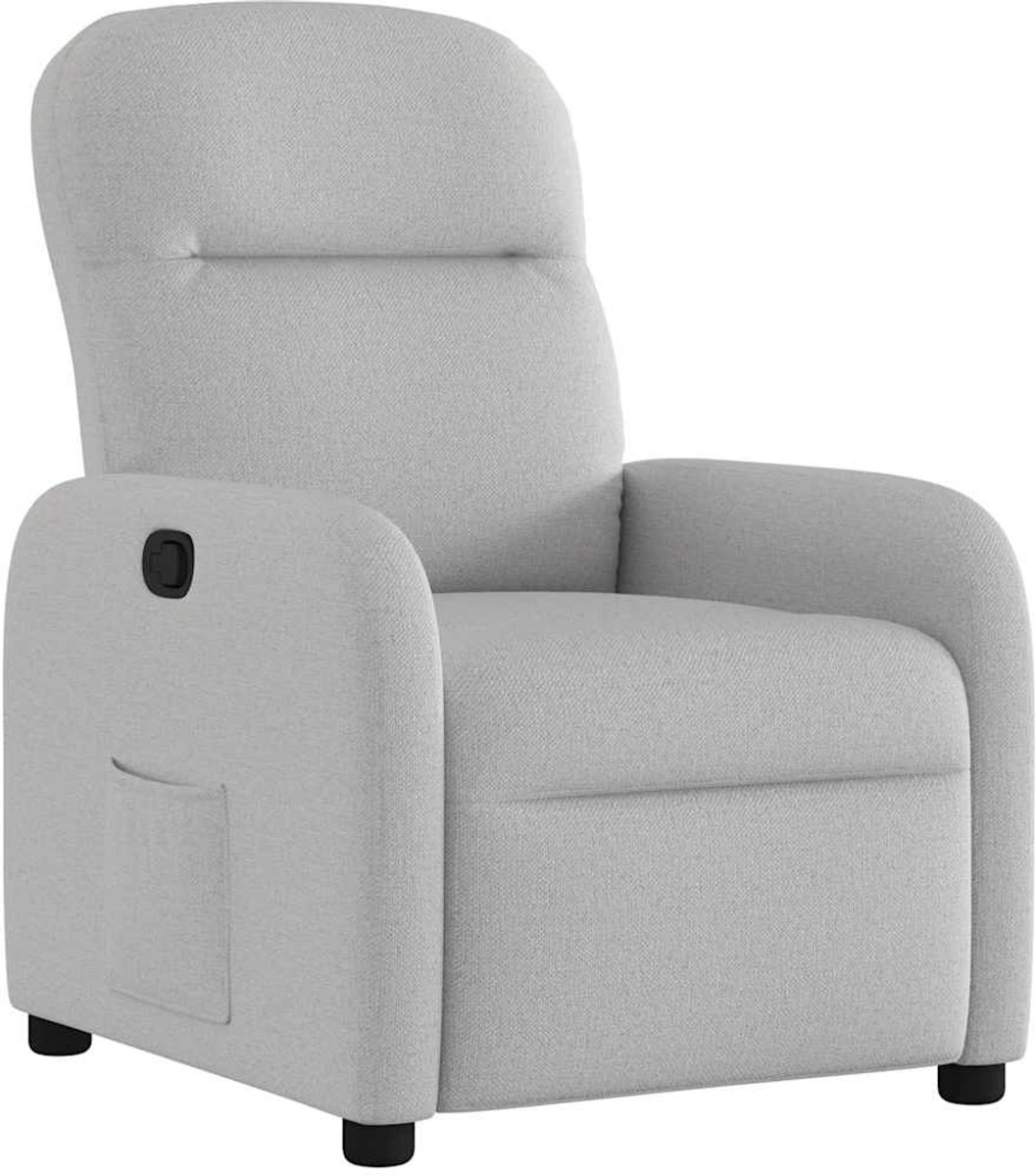 vidaXL Fauteuil - verstelbaar - stof - wolk - grijs wolk grijs