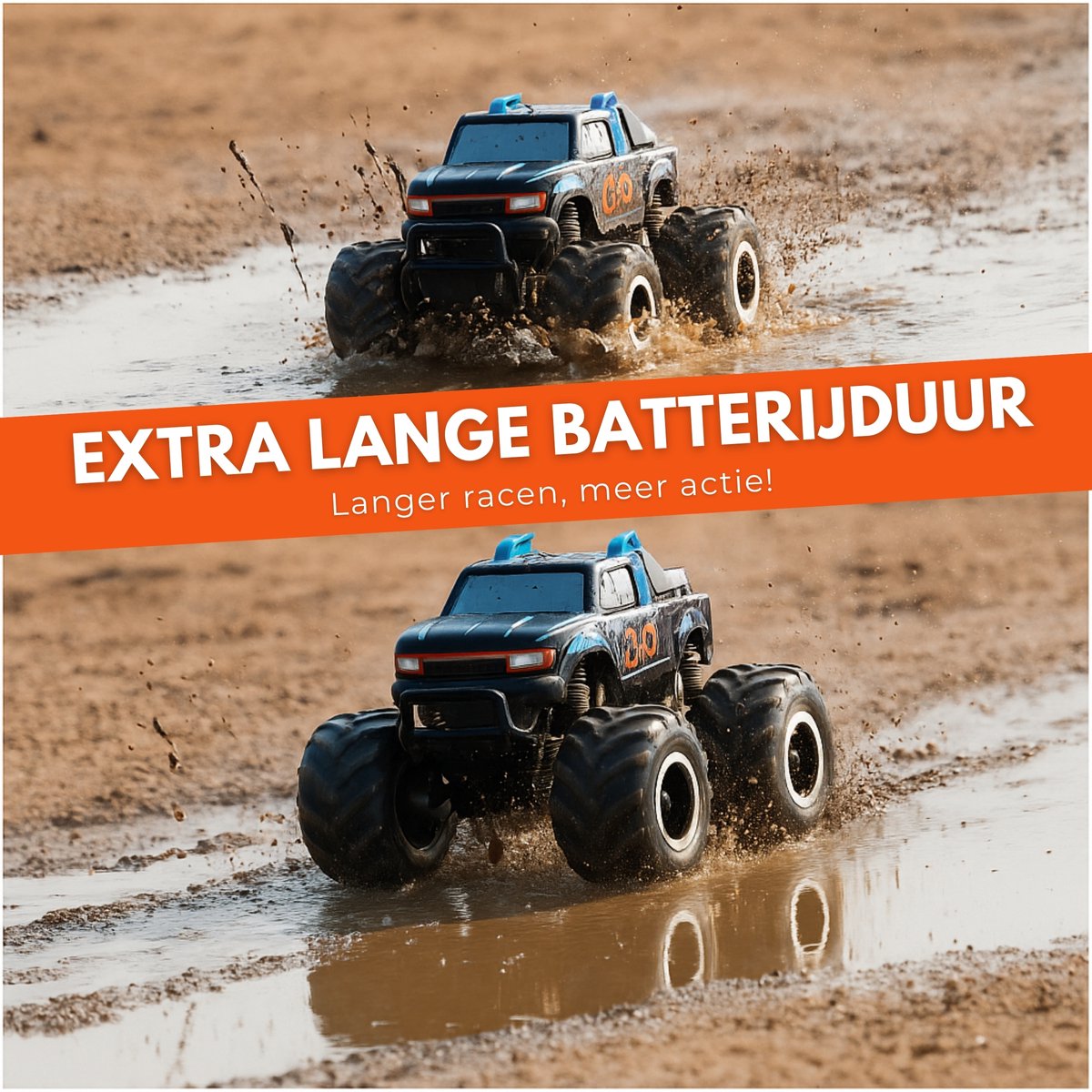 Boncy® Bestuurbare RC Auto Offroad - Monstertruck Car - Jongens Meisje Volwassenen - Monster Truck Robot Speelgoed Binnen & Buiten - Afstandbestuurbaar Race Drift Car - Afstandsbestuurbaar Raceauto Accu - Stuntauto - Bestuurbaar Elektrisch Autos Boot — afbeelding 5