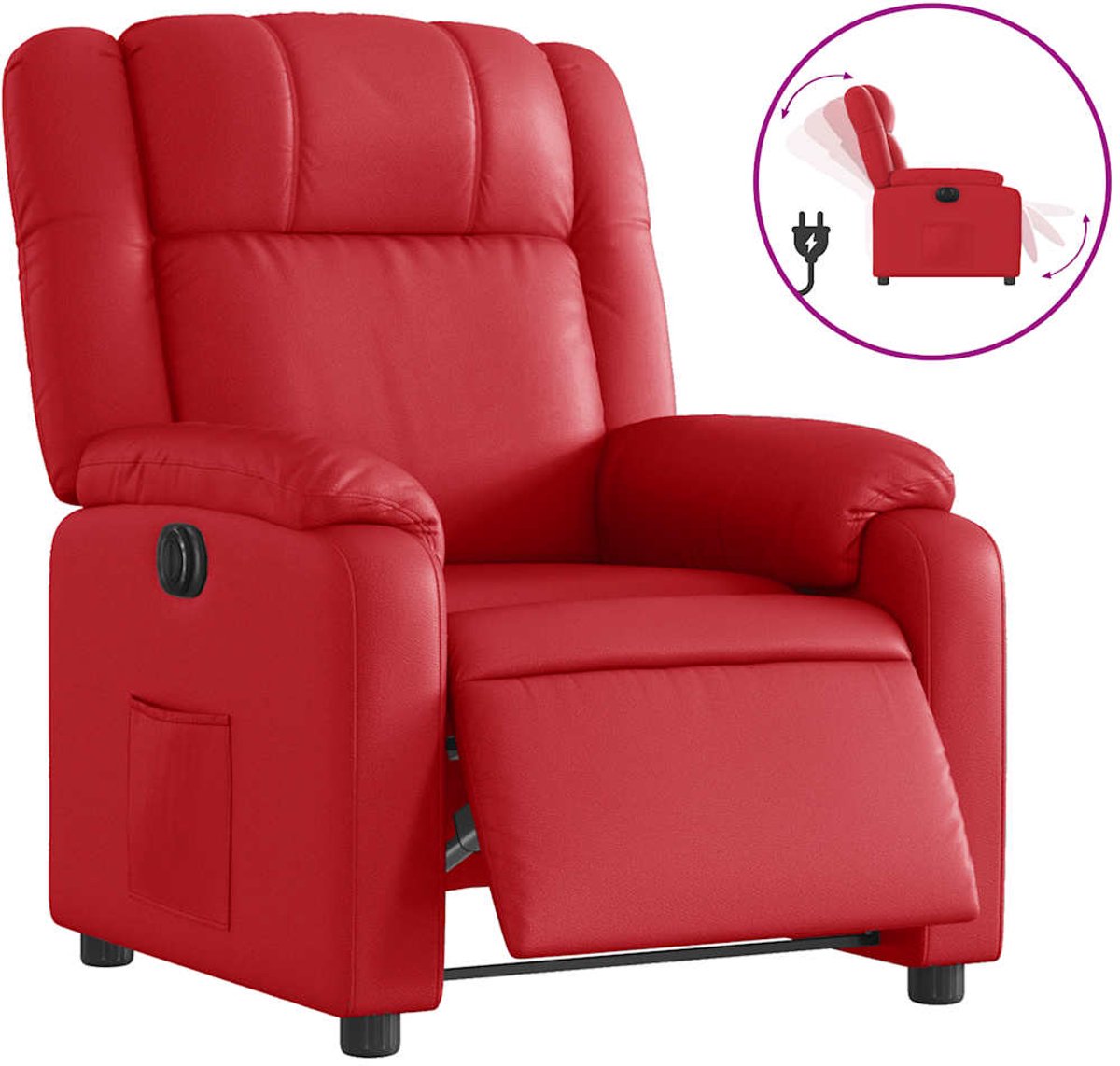 vidaXL Fauteuil - verstelbaar - elektrisch - kunstleer - rood