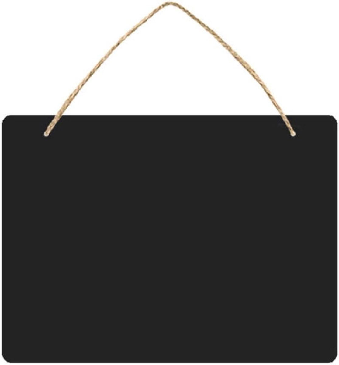 Daity 1 Pack - Klein krijtbord - houten dubbelzijdig hangend schoolbord - memobord - vintage uitwisbaar bord met ophangkoord voor bruiloften - keukens en huisfeestdecoratie (zwart)
