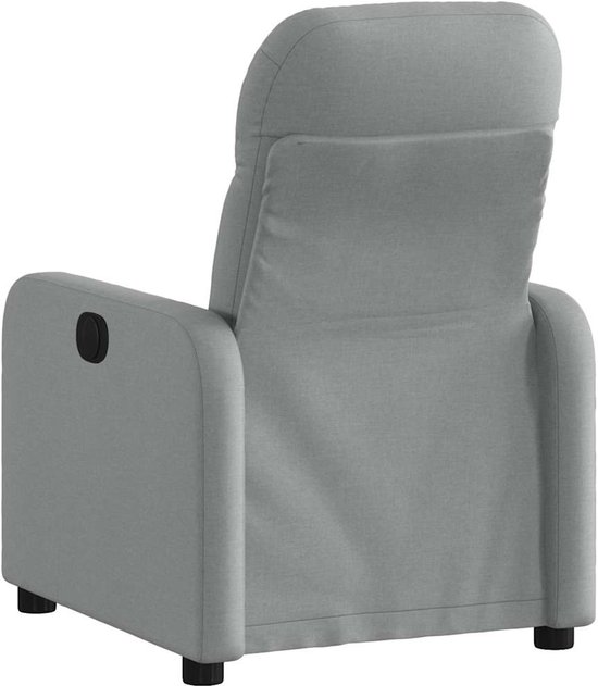 Fauteuil à réglage électrique en tissu gris clair