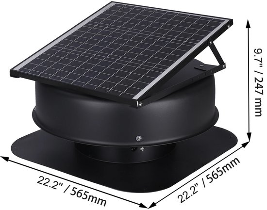 UTTASU Dakventilator, 200 mm, energie, voor camper, marine, loft, tuinhuis, aanhanger UTTASU Dakventilator, 200 mm, energie, voor camper, marine, loft, tuinhuis, aanhanger