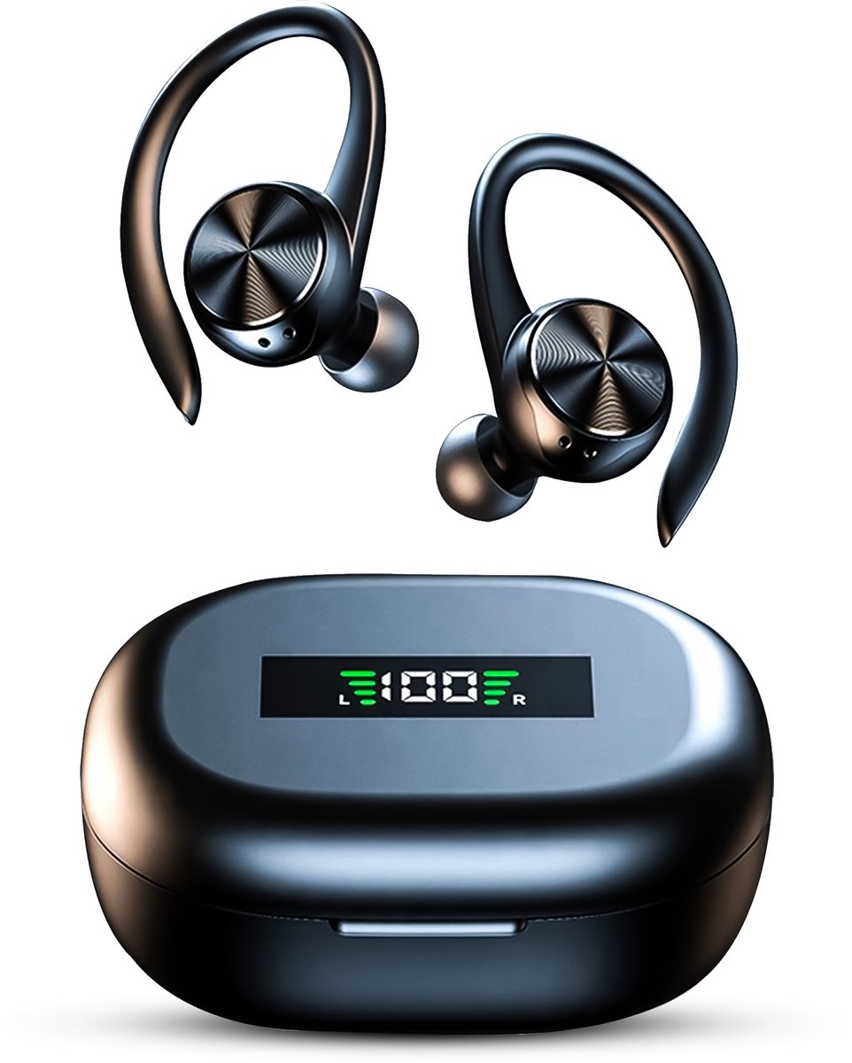 Azorix Sport Draadloze Oordopjes – Oortjes draadloos - Bluetooth - IP55 Waterbestendig - Aanpasbare EQ3 instellingen - Hardlopen - Zwart