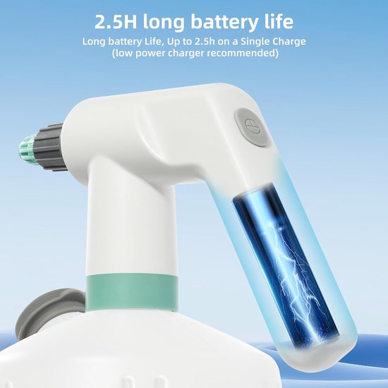 Uten JKW-PS04 Elektrische Drukspuit - 2 liter - voor bewatering, onkruidbestrijding, schoonmaken en auto detailing - Incl. USB-C laadkabel van uten — afbeelding 5