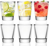 Set van 6 Shotglazen – 50ml / 5cl – 6 x shot glas - Shotjes - Borrelglas - Transparant Glas – Vaatwasbestendig & Duurzaam – Borrelglazen - Moderne Stijl
