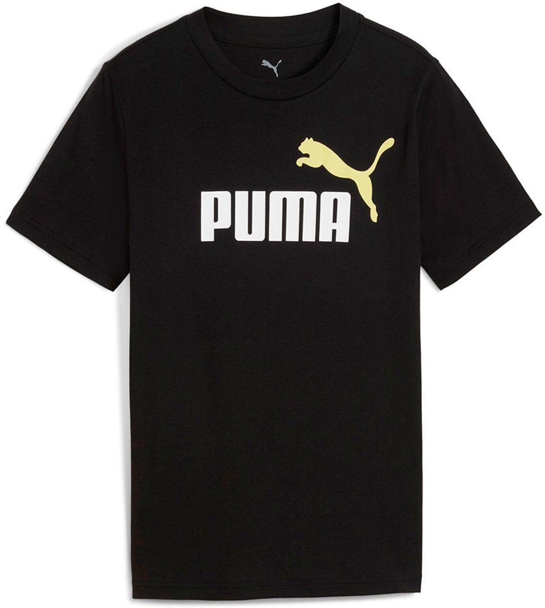 Puma Essentials 2 Graphics Nº1 Logo T-shirt Met Korte Mouwen 11-12 Years Jongen Zwart
