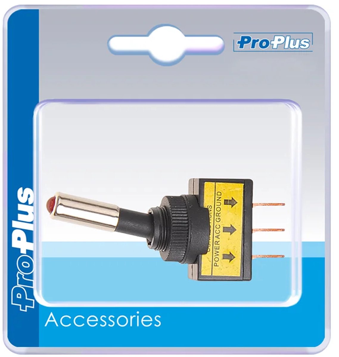 ProPlus Tuimelschakelaar LED rood 12V-max. 20A in blister