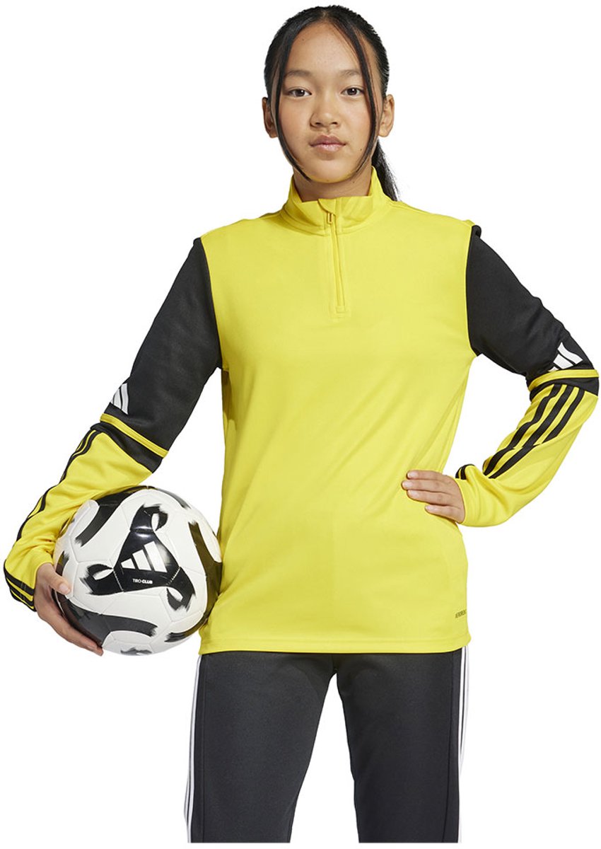 Adidas Squadra 25 Training Sweatshirt Met Halve Rits Geel 13-14 Years Jongens,Meisjes
