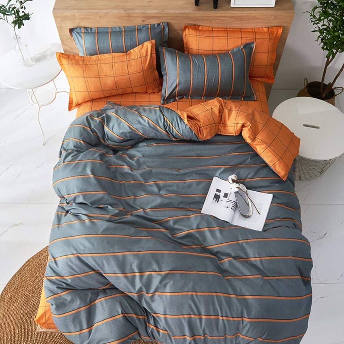 Image of 4-delig beddengoed set - zacht en comfortabel - polyester - dubbel zijdesign