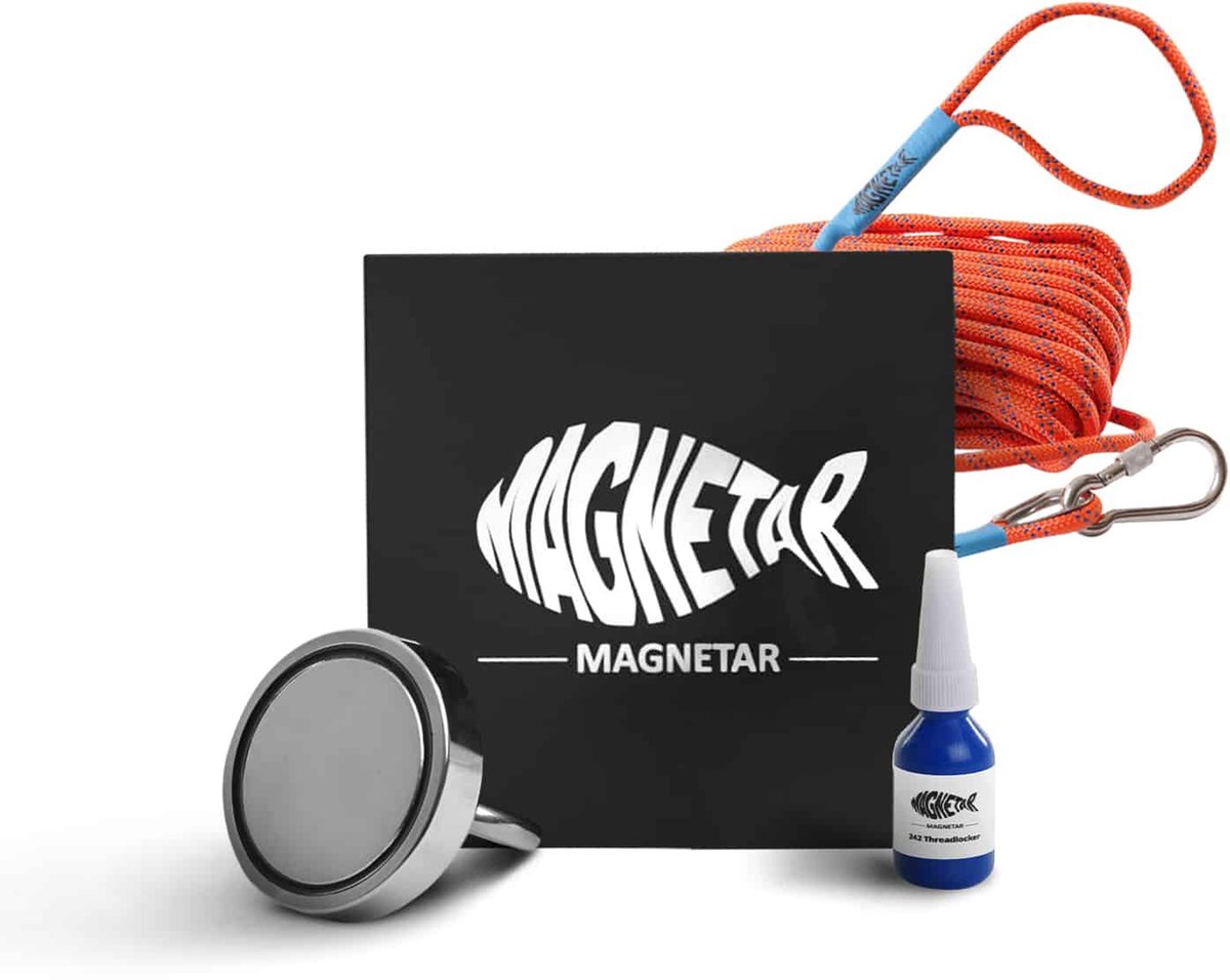 Magnetar Magneetvissen Kinderpakket - Vismagneet - Kinderen - Enkelzijdige 110kg Magneet - Touw