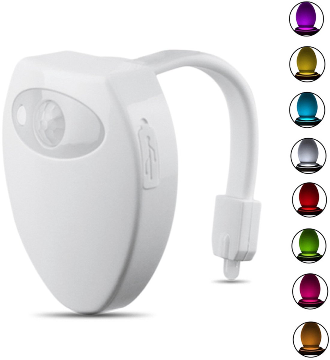 TuseRxln Toiletpotverlichting - Automatisch Led licht - Waterdicht, Makkelijk schoon te maken - 1 - Badkamer Wit