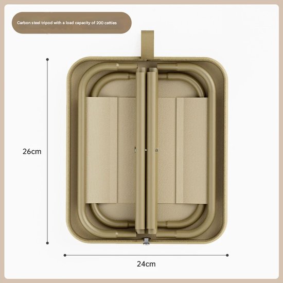 Opvouwbare kruk - Opvouwbare kampeerkrukken - Kruk - 26x24x28cm - Krukje - draagbaar - Walkstool - lichtgewicht visserskruk - wachtrij bankje - Comfort - Opvouwbaar Kampeerkruk - inklapbare kruk - vouwstoel - Campingkruk met draagtas van Merkloos — afbeelding 5