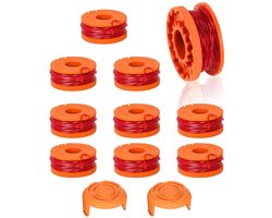 Vervangende spoel geschikt voor WORX WA0010/WA6531 grasmaaier - geschikt voor Worx WA0010 - automatische onkruidverwijderaar snoer - snoer voor snoerloze grasmaaier - 10 stuks