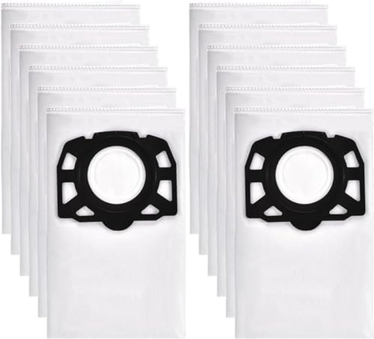 PromoHome 12 Stuks Stofzuigerzakken Compatibel met Kärcher WD-serie - Hoogwaardige Vervangende Stofzakken voor WD 2 Plus, WD 3, WD 3 Battery, KWD 1-3, MV 3, WD 3.200-3.800 M, SE 4001-4002 Stofzuigers