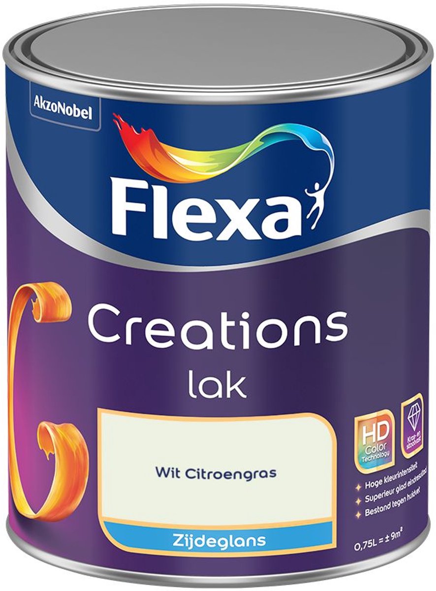 Flexa - Creations Lak Zijdeglans - Wit Citroengras - Mengverf - 0.75 L