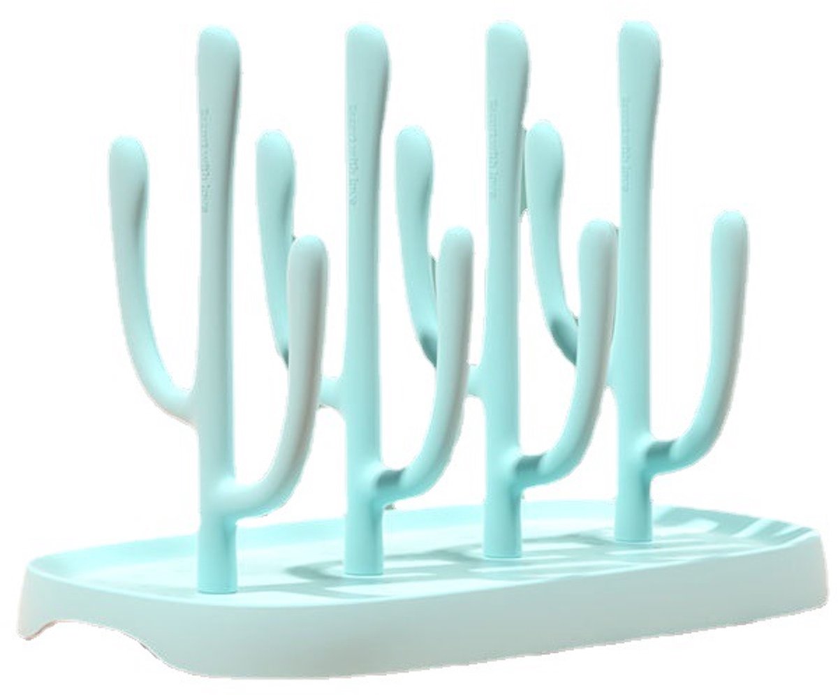 Image of 1 stuk blauwe cactus fles droogrek droogrek fles opslagrek afvoer baby waterbeker droogrek afneembaar fles waterbeker afvoerrek