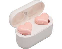 Hartvormige Draadloze Oordopjes - Schattige Oortjes - 5.3 Hoofdtelefoon voor Meisjes - Waterdicht met Oplaadcase