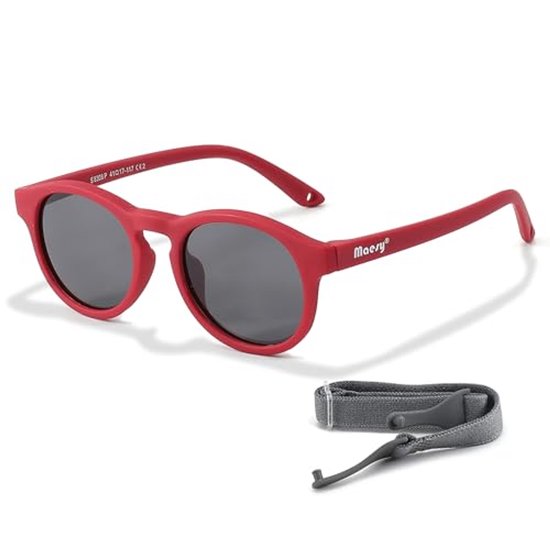 Lunettes de soleil flexibles pour Bébé et jeunes enfants - Protection UV400 polarisée - Ajustables et flexibles - Pour Garçons et Filles (1-3 ans)