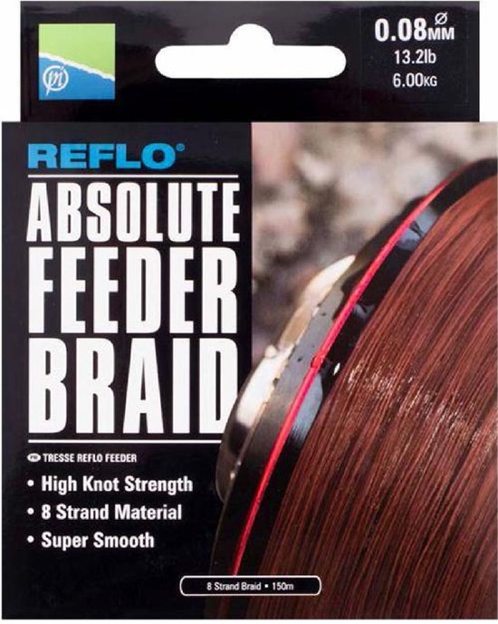 Preston Absolute Feeder Braid - 0.12mm - 150m - Gevlochten Lijn - Bruin van Preston — afbeelding 4