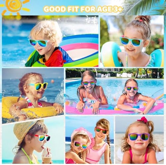 24-Pack Kinderzonnebrillen voor Feesten en Verjaardagen - Perfect voor Strand en Zwembad van Juvale — afbeelding 5