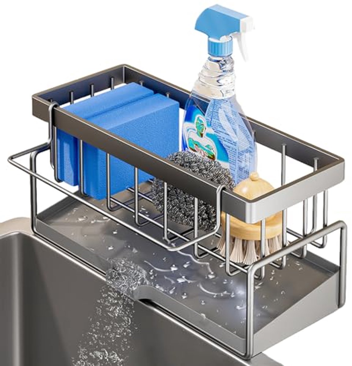 Praktische Organiser voor de Keuken en Badkamer - Afvoer Rack voor Sponsen en Keukengerei