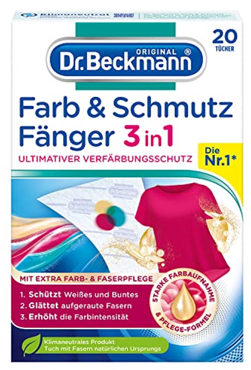 3-in-1 Kleur- en Vuilvanger voor ultieme bescherming tegen verkleuringen – absorberende doeken, 20 stuks