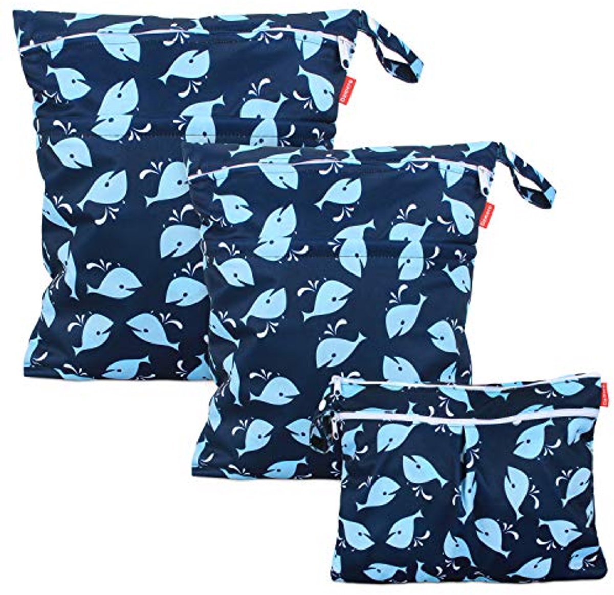 Image of 3 Stuks Herbruikbare Baby Witte en Droge Doek Luiertas