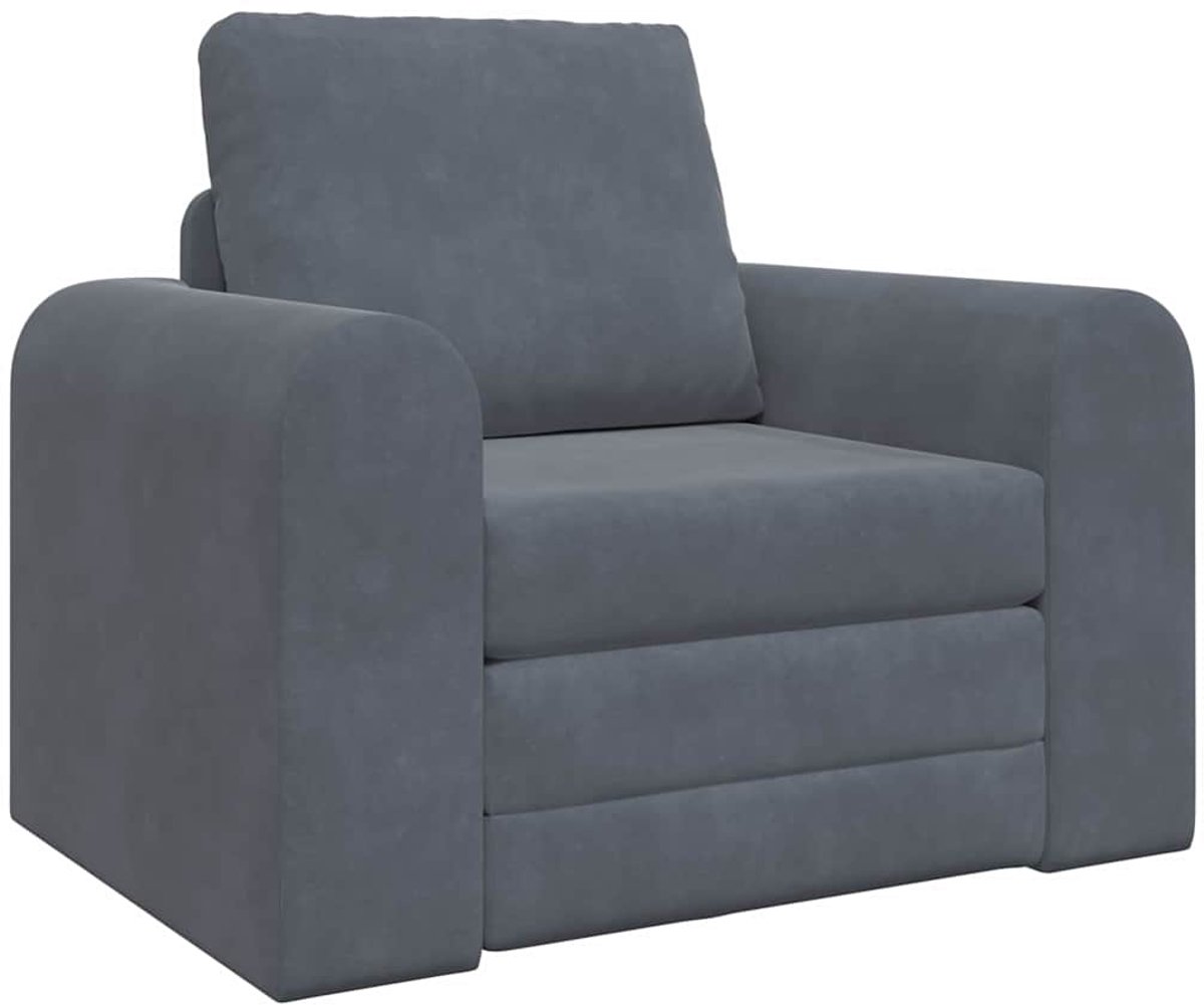 Slaapstoel - Uitklapbaar - Slaapbank - Logeerbed - Zetelbed - Slaapfauteuil - Vouwbed - 1 persoons - Zeer comfortabel - Donkergrijs