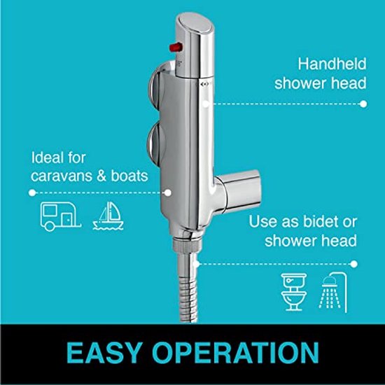 Douchekraan wit / goud Barwig - Water - Details - ACR Caravan- en Campe
