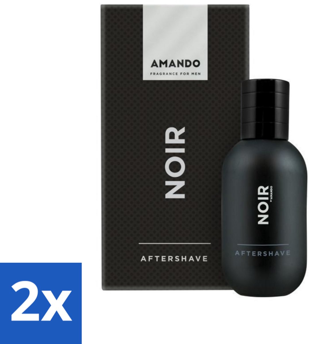 2 x Amando Noir Aftershave 50 ml - Aftershave - Aftershave Voor Mannen - Scheren - Huid Verzorging - Scheren Na