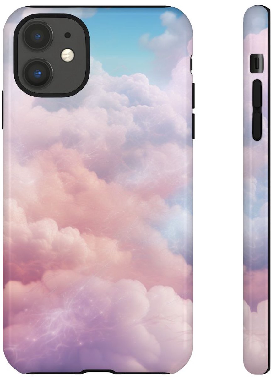 Pastelkleurige Dromerige Wolken – Telefoonhoesje Geschikt voor iPhone 11
