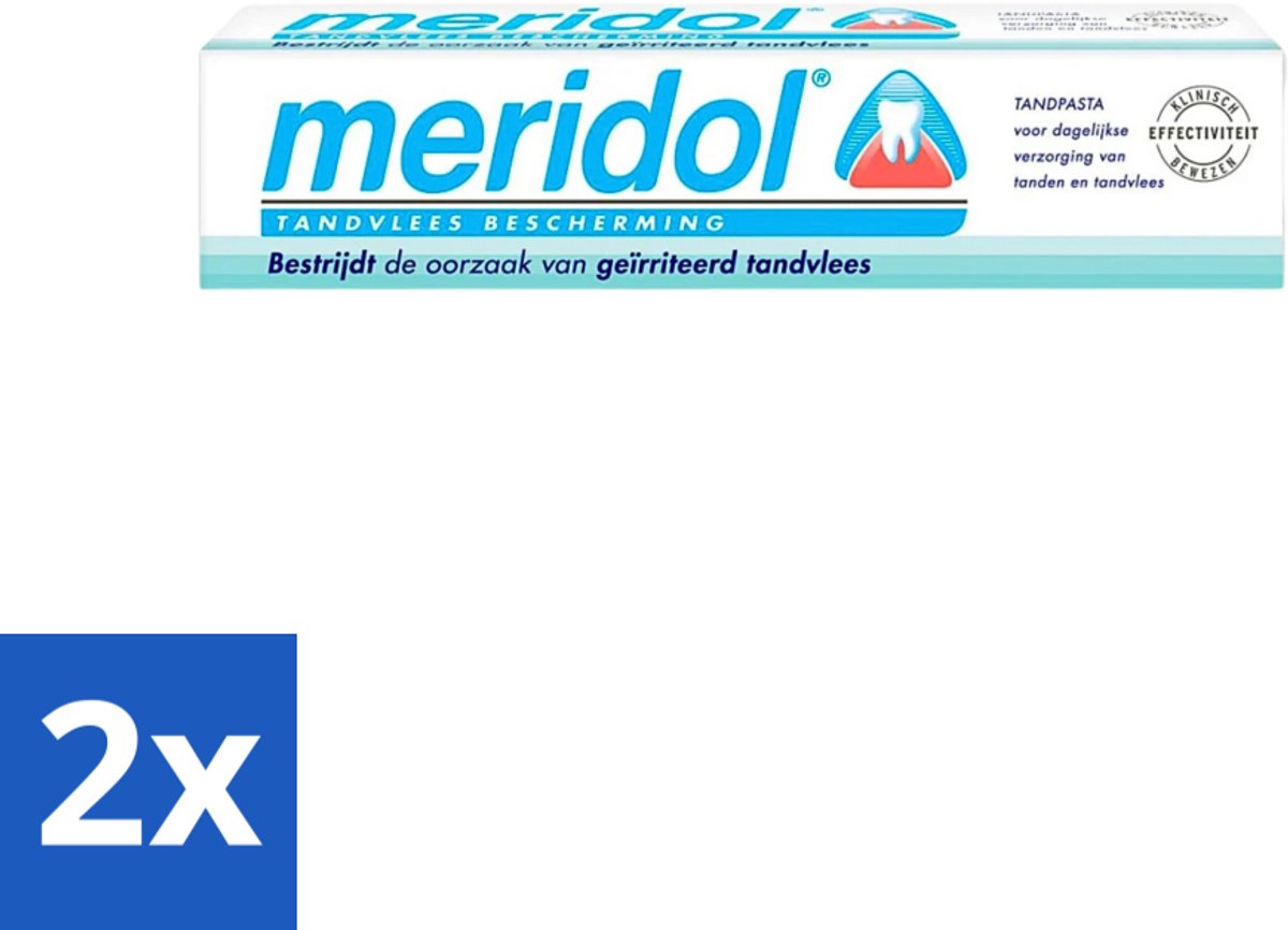 2 x Meridol Tandpasta Tandvleesbescherming 75 ml - Tandpasta - Tandvlees - Geïrriteerd Tandvlees - Mondgezondheid - Antibacterieel