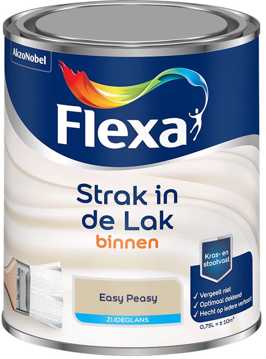 Flexa - Strak in de Lak Binnenlak Zijdeglans - Easy Peasy - Mengverf - 0.75 L