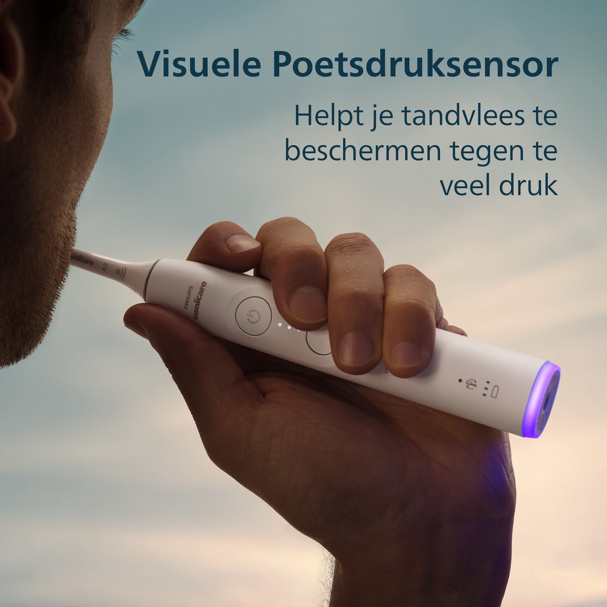 Philips Sonicare 7100 Series - Elektrische Tandenborstels - Wit & Zwart - Duopack – Reisetui - Gezonder tandvlees - HX7429/02 thumbnail 7