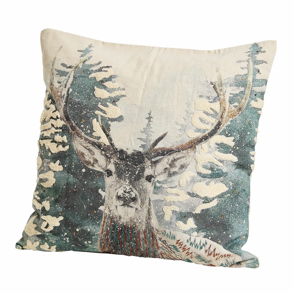 Loberon Kussenhoes Elvaris groen/bruin