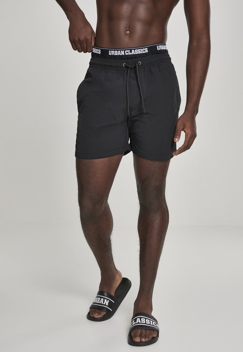 Urban Classics Two in One Zwemshorts XL Zwart
