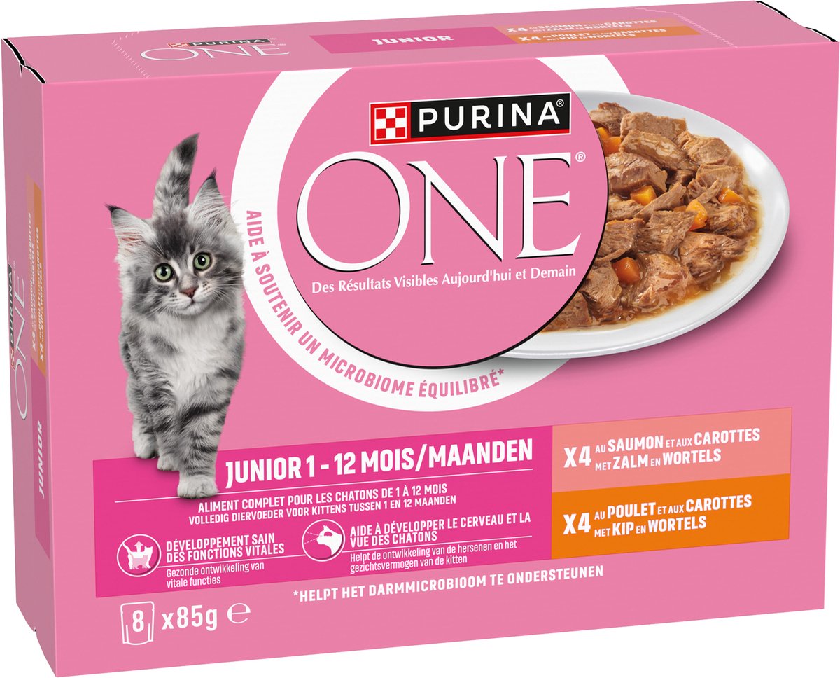 PURINA ONE Junior - Kattenvoer - Kip - Wortel