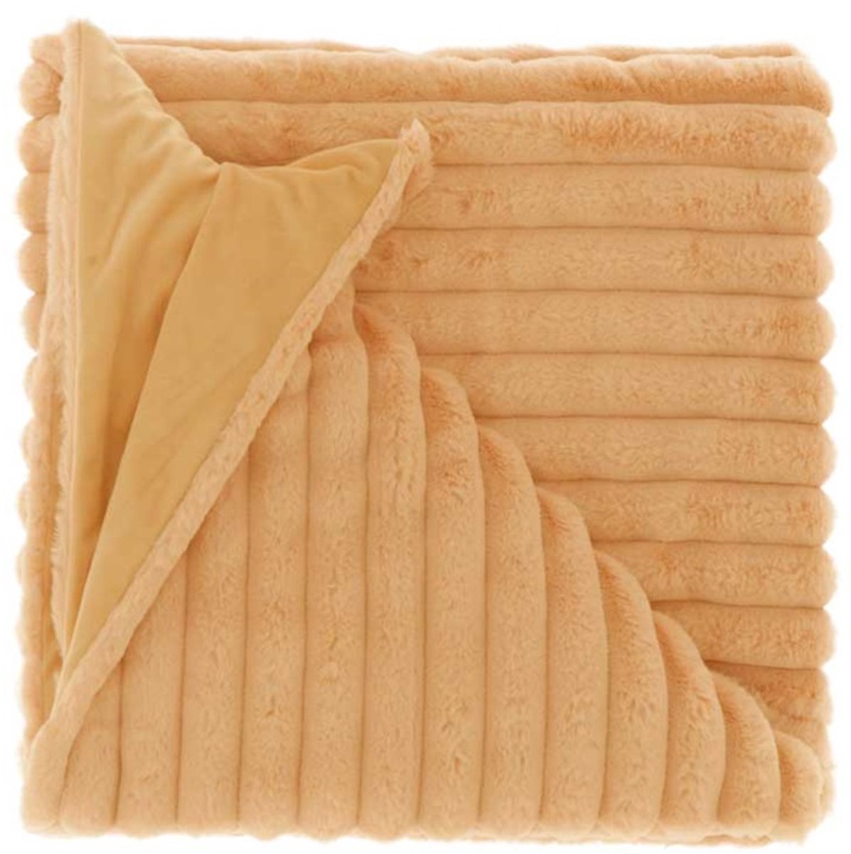 Unique Living Plaid Peppe 150x200cm sandstone Beige