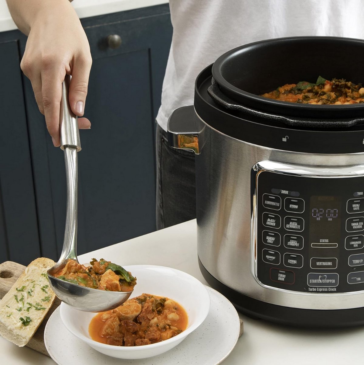 SCH® Multicooker - Multicookers - Zilver - 35cm x 31cm x 34cm – foto 4