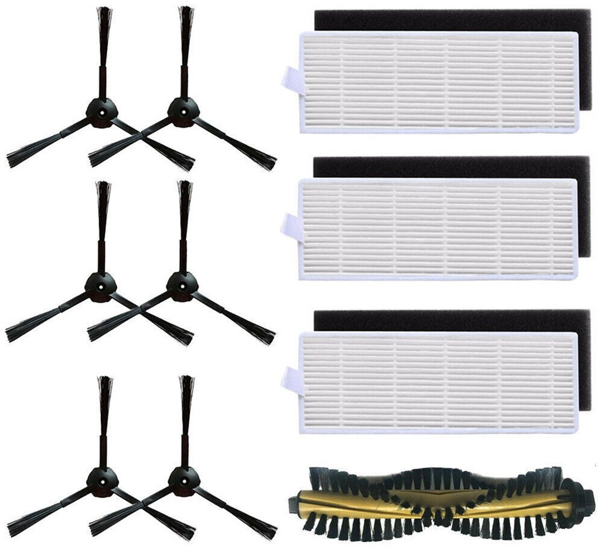Geschikt voor ILIFE A4 A4S Robotstofzuiger Accessoires Hoofdzijborstel HEPA-filter
