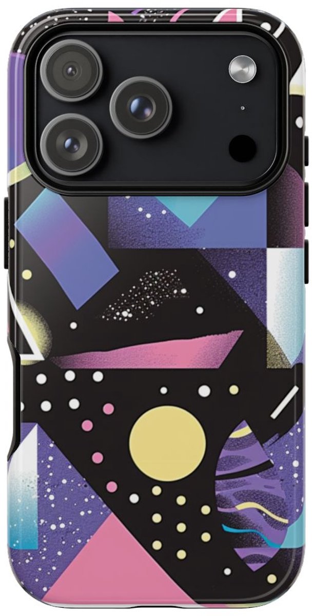 Geometrisch Vaporwave Abstract Patroon – Telefoonhoesje Geschikt voor iPhone 17 Pro
