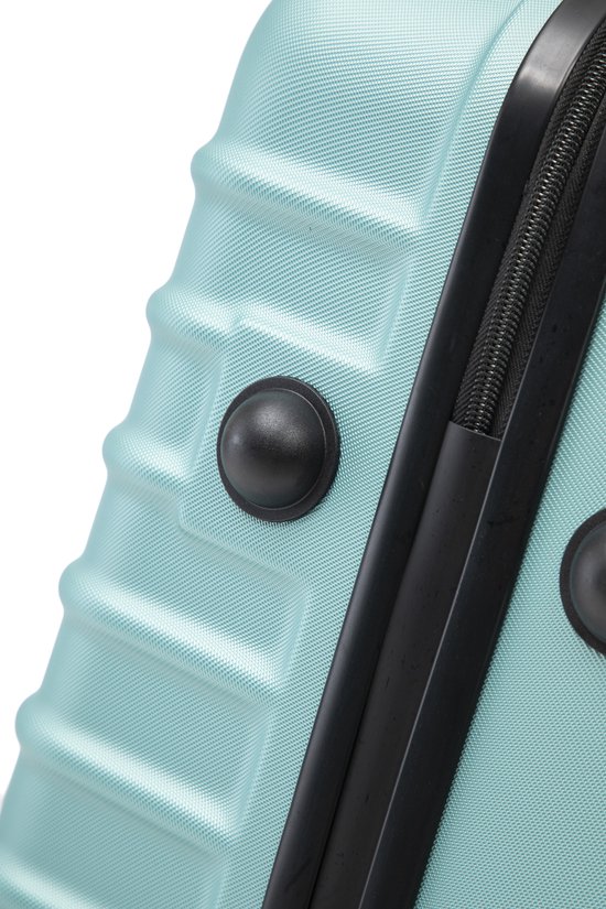 Valise Rome Travelerz taille XL – 95 litres – Bagage en soute – ABS léger – Roues Spinner – Avec serrure à combinaison – Vert clair