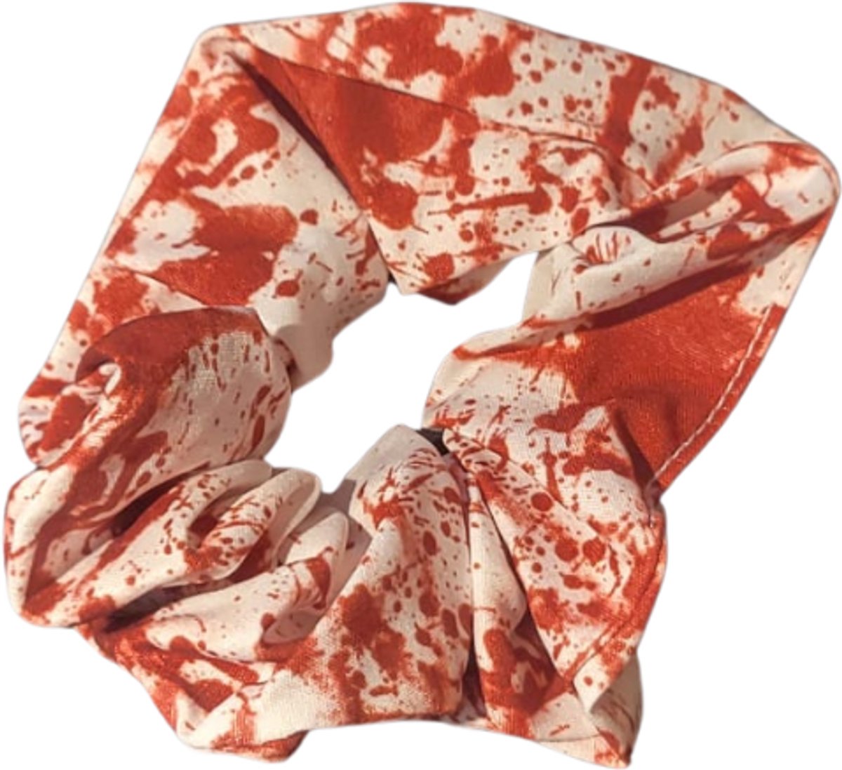Haarscrunchie Halloween - Wit met Bloed