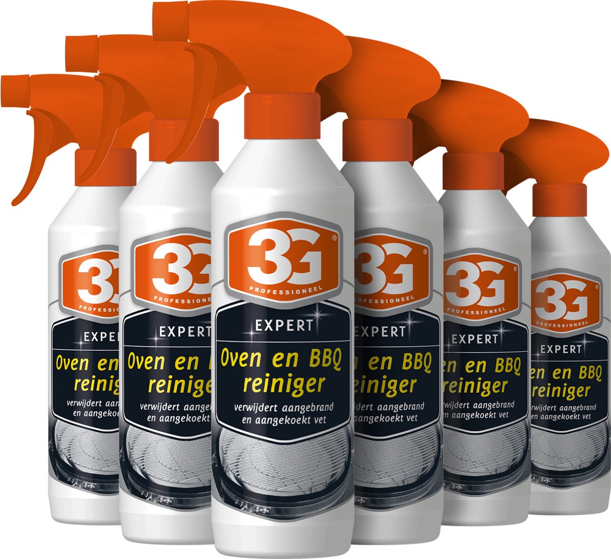 6x 3G Professioneel Expert Oven en BBQ reiniger - Oven Reiniger - BBQ Reiniger - Grill Reiniger - Barbecue Schoonmaken - Ontvetter - Hardnekkig Vuil - 6-Pack