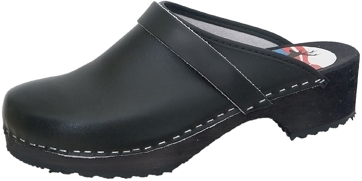 SALIHA® Casual schoenen Klompen (met open hiel) zwart