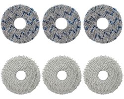 6 stuks accessoires wisdoeken voor Ecovacs Deebot T50 Pro Omni/N30 Pro Omni/T30 Pro/T30S/T20 Omni/T10 Omni/X1 Omni/X2 Omni robotstofzuiger, herbruikbare en wasbare reserveonderdelen