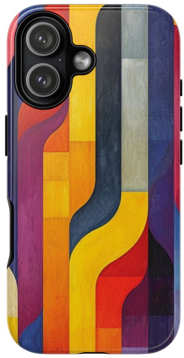 Kleurrijk Abstract Geometrisch Patroon – Telefoonhoesje Geschikt voor iPhone 17