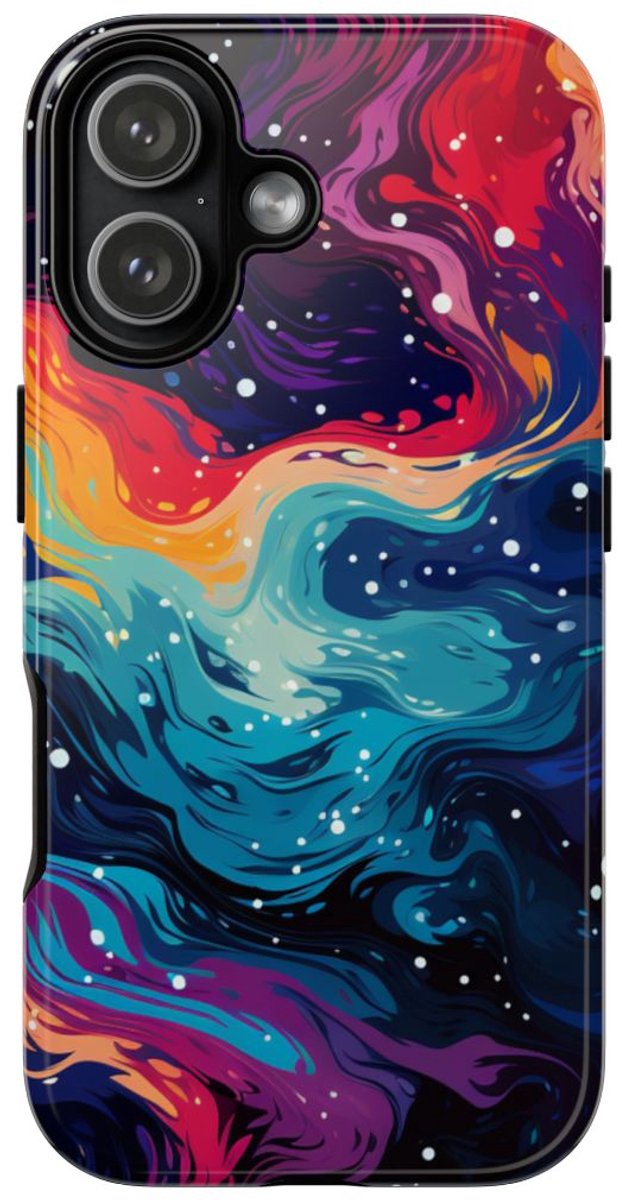 Kleurrijk Abstract Galaxy Patroon – Telefoonhoesje Geschikt voor iPhone 17