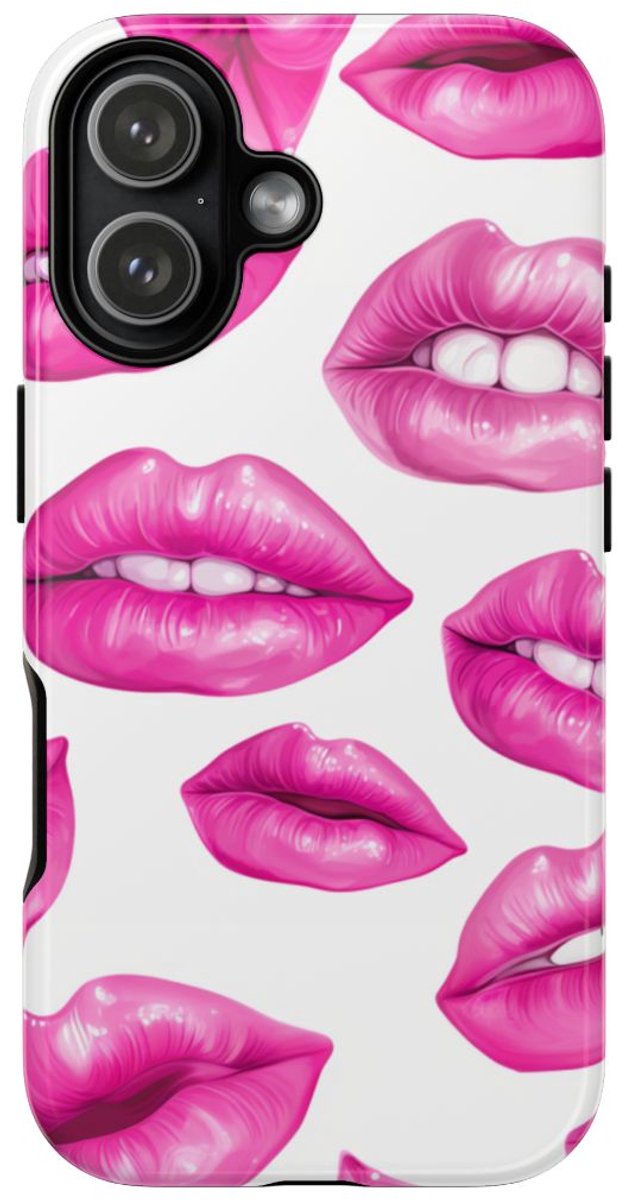 Opvallend Roze Lippenpatroon – Telefoonhoesje Geschikt voor iPhone 17